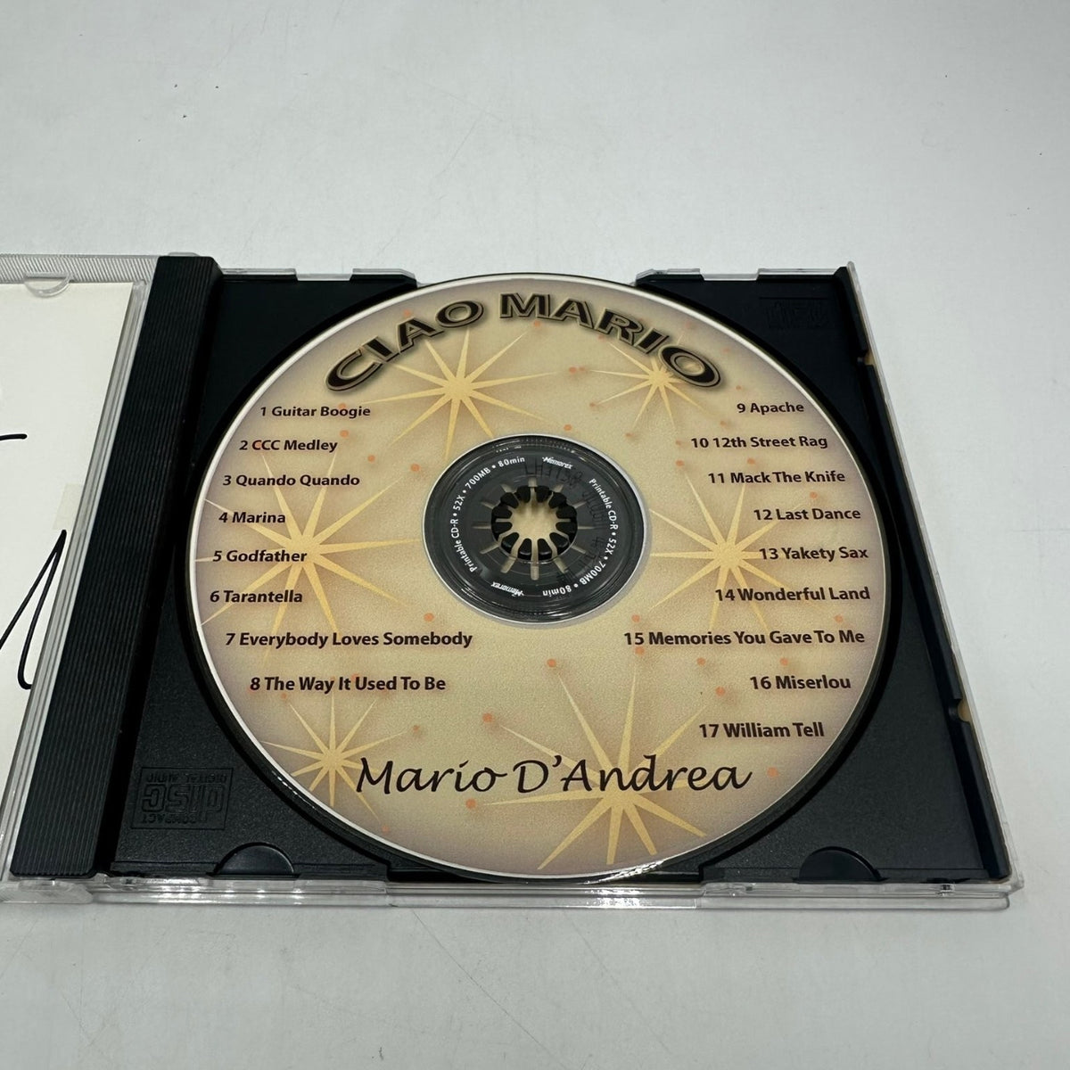 Mario D'Andrea – Ciao Mario CD 2000 Autographed Italian Instrumental Guitar