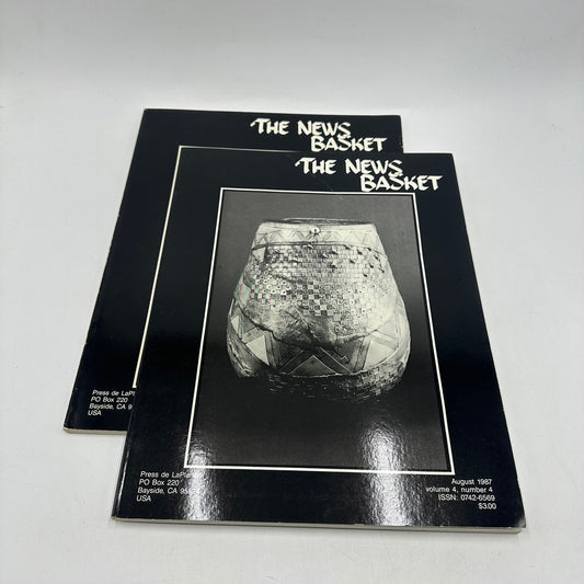 The News Basket 2 Volumes June August 1987 Basketry Magazine Arts & Crafts Rare