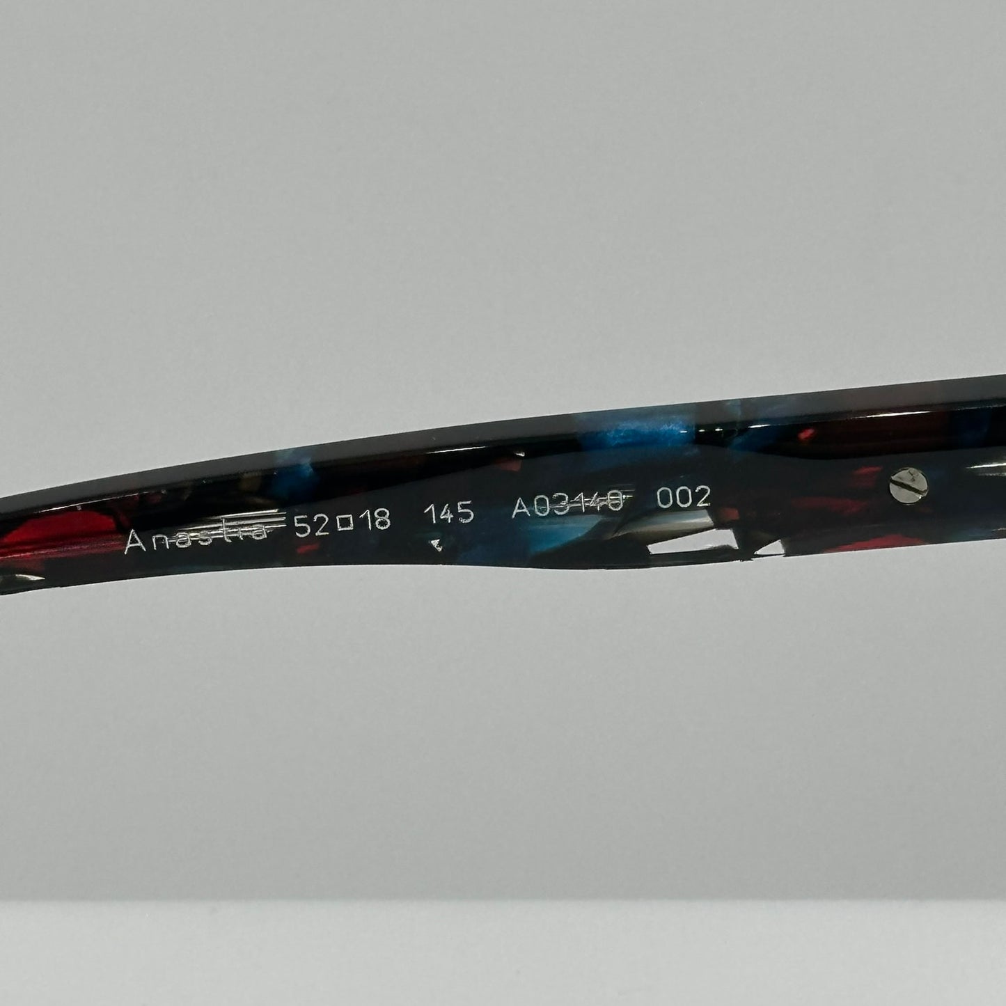 Alain Mikli Anastia A03140 002 Blue Red Crystal Womens Eyeglass Frames 52-18-145