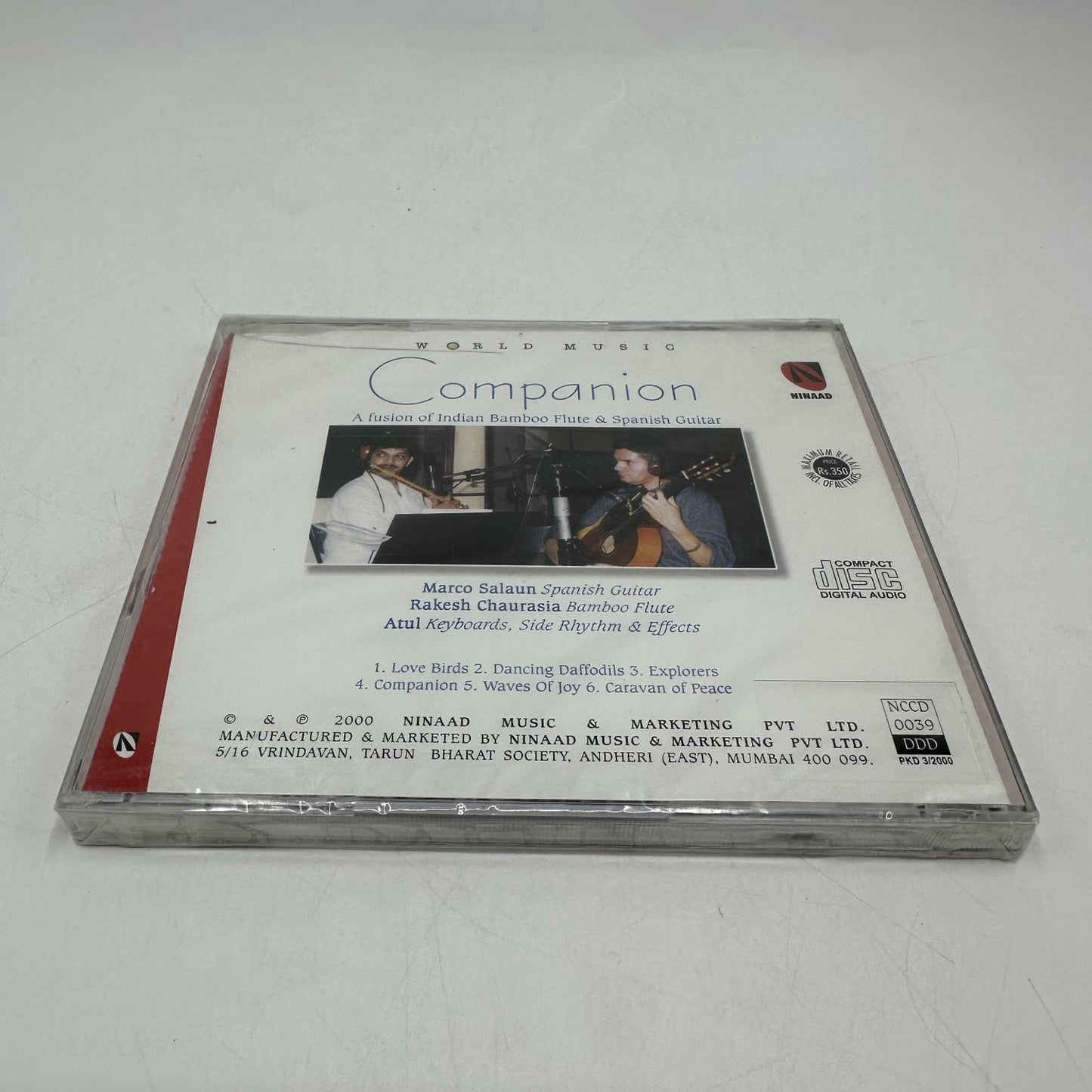 Marco Salaun Rakesh Chaurasia – Companion CD 2000 World Music NINAAD Flute