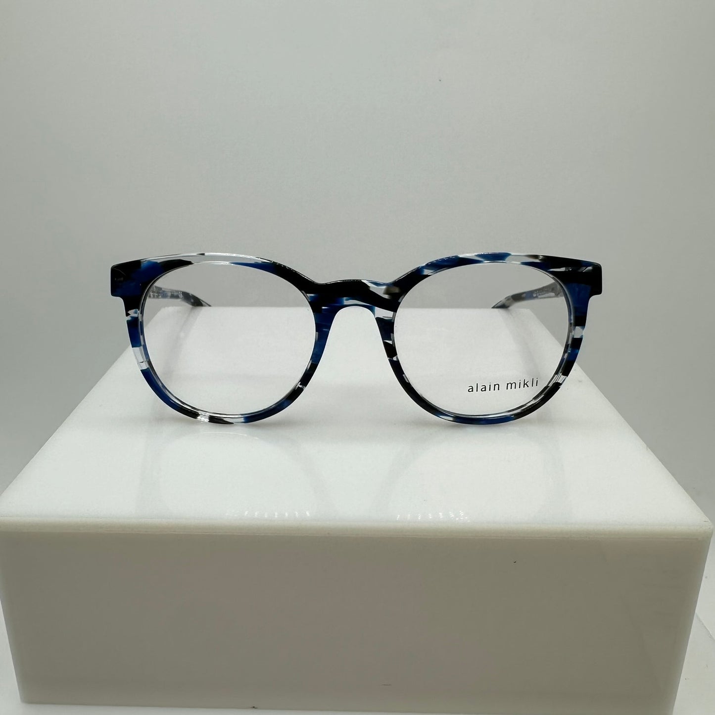 Alain Mikli A03063 008 Havana Blue Black Clear Womens Eyeglass Frames 43-19-140