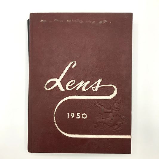 Lot of 4 Lens 1950-53 Willoughby High School Illustrated Hardcover Yearbooks