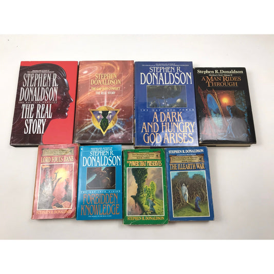 Stephen Reeder Donaldson Lot of 8 Epic Fantasy Science Fiction Adventure Novels