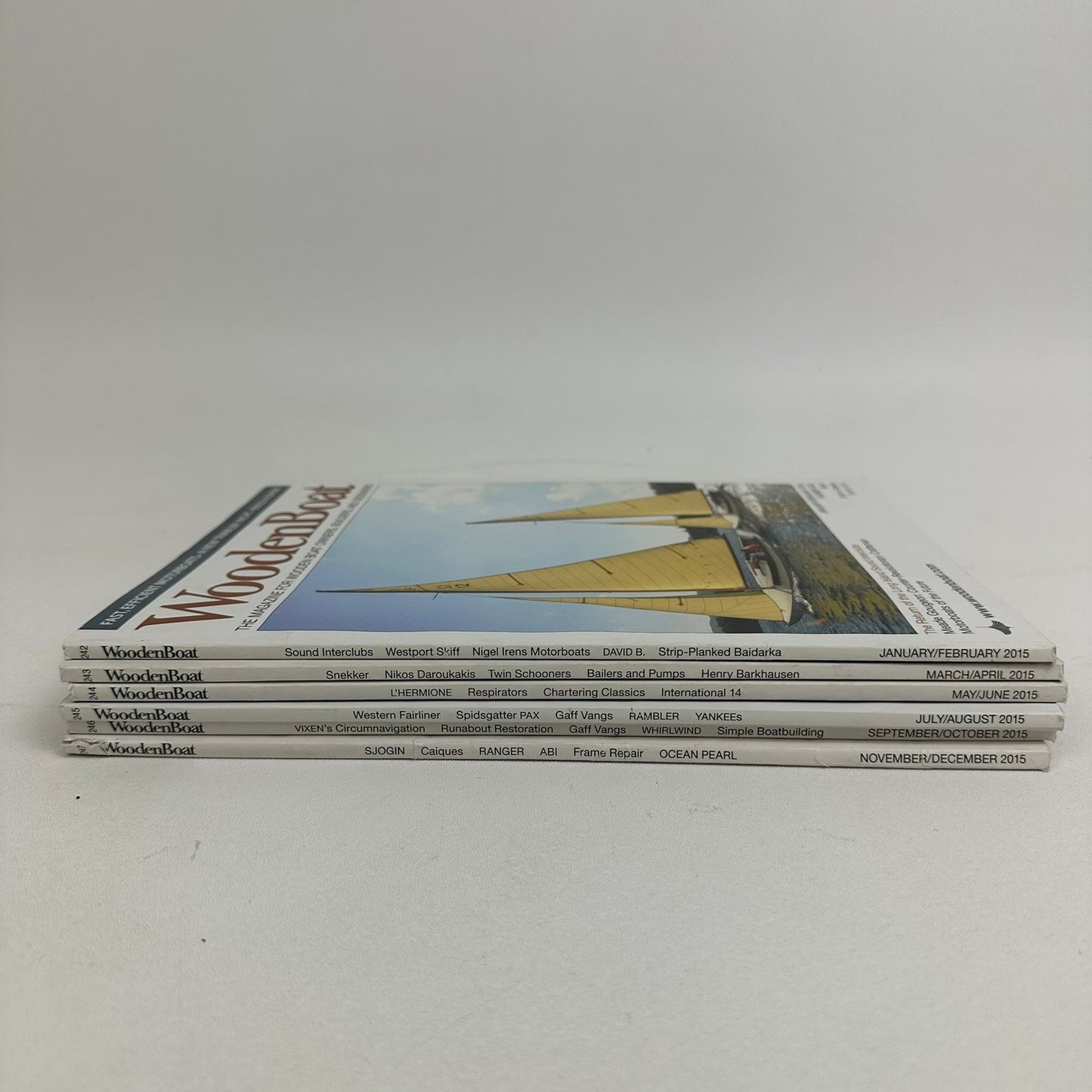 WoodenBoat Magazine 6 Issues 2015 Complete Year Nautical Boating Sailing Hobbies