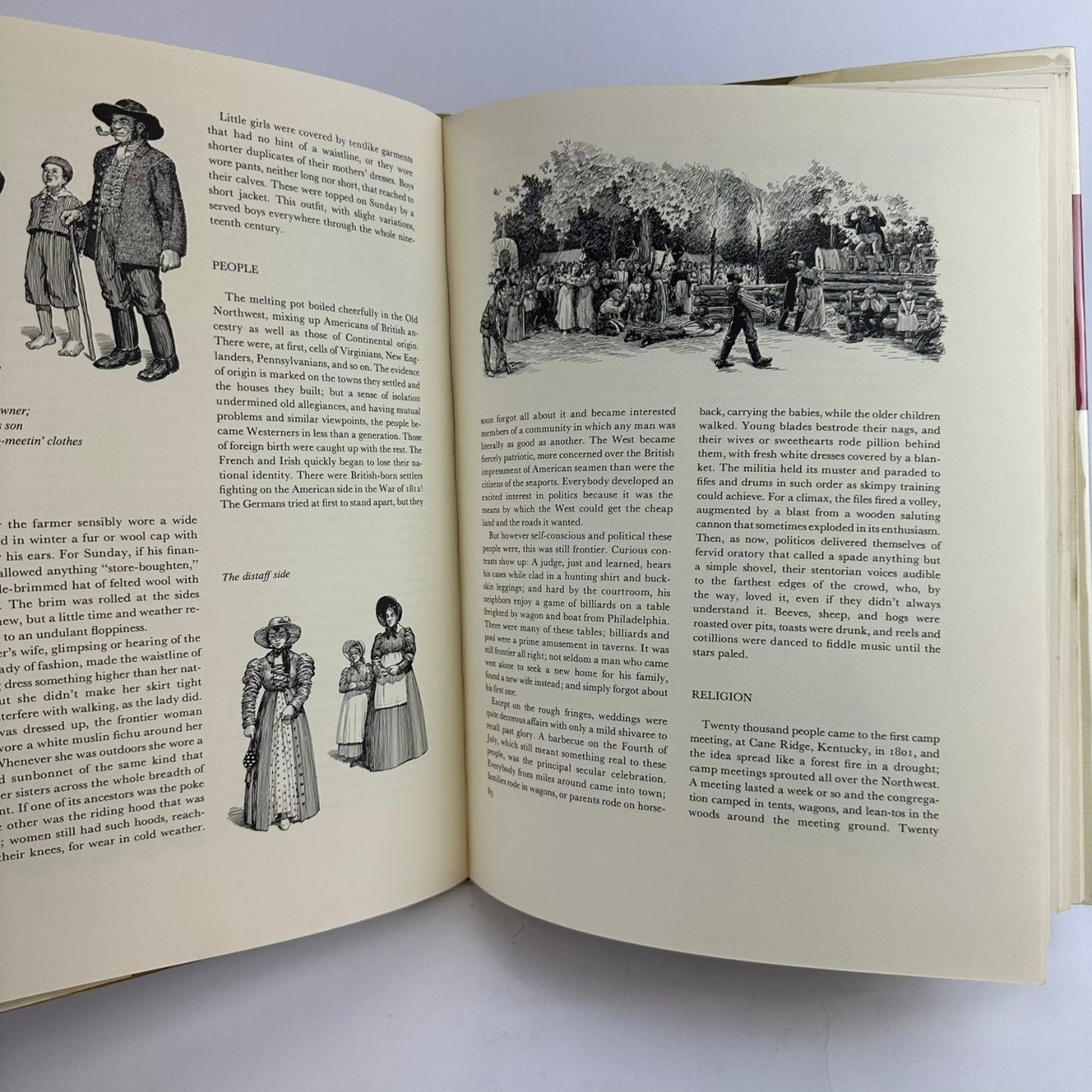 Frontier Living Edwin Tunis 1961 Illustrated American History Crowell