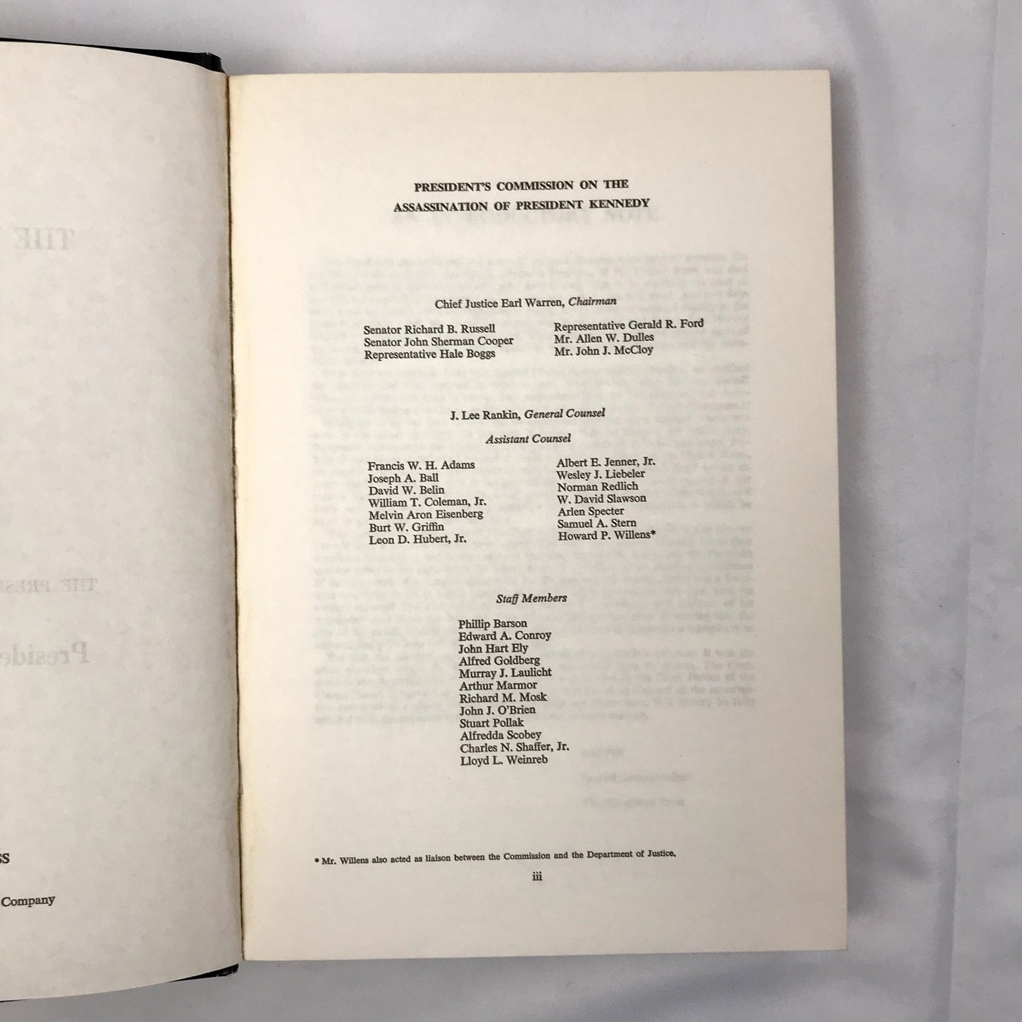 Infor Re Death of John F Kennedy The Warren Report & The Last Full Measure Books