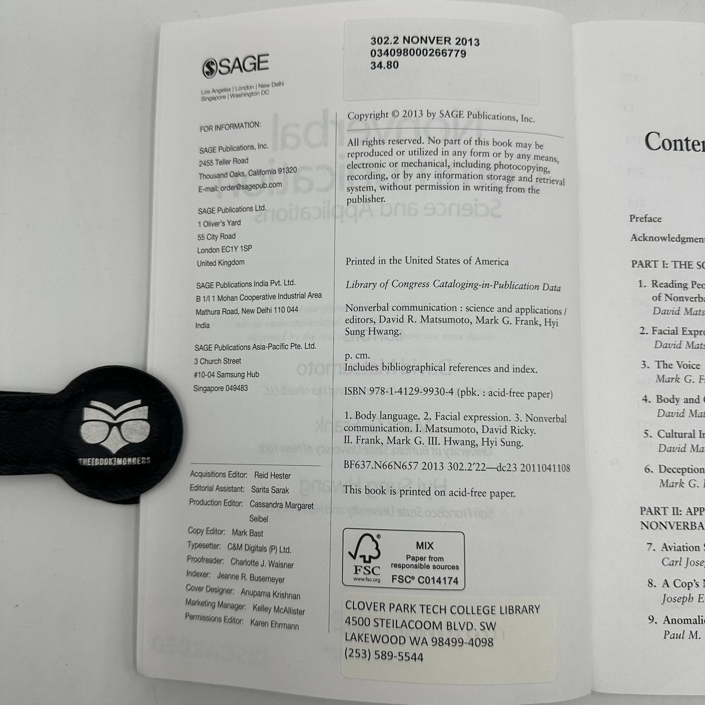 Nonverbal Communication Science and Application Psychology Matsumoto Frank Hwang