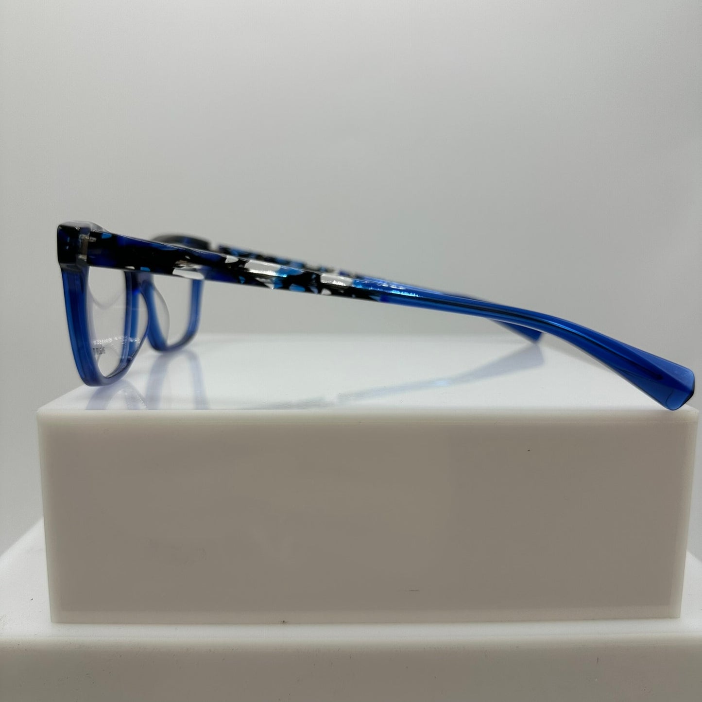 Alain Mikli A03037 011 Blue Mosaic Transparent Womens Square Frames 53-15-140