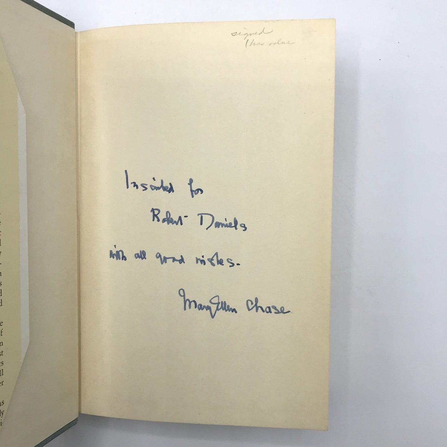 Windswept Signed Hardcover Book Historical Novel by Mary Ellen Chase 1954