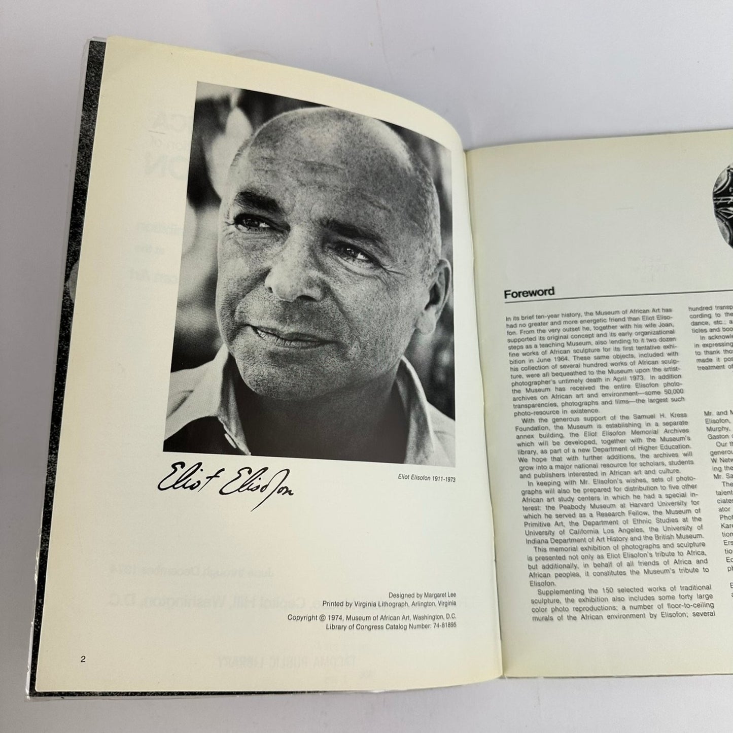 Tribute to Africa Eliot Elisofon 1974 African Art Photography Catalog Museum
