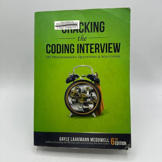 Cracking the Coding Interview Gayle Laakmann McDowell Sixth Edition Computer IT