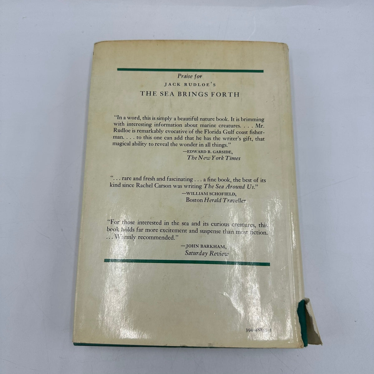 The Living Dock at Panacea by Jack Rudloe Signed First Edition Science and Math