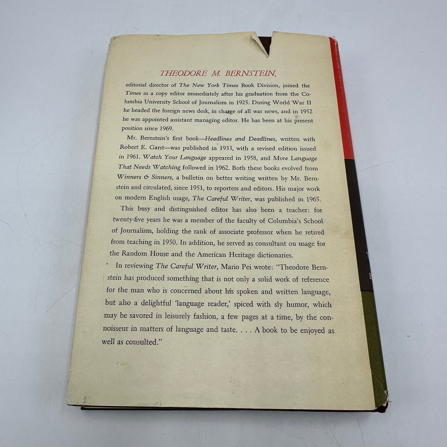 Miss Thistlebottom's Hobgoblins Theodore M Bernstein First Edition English Usage