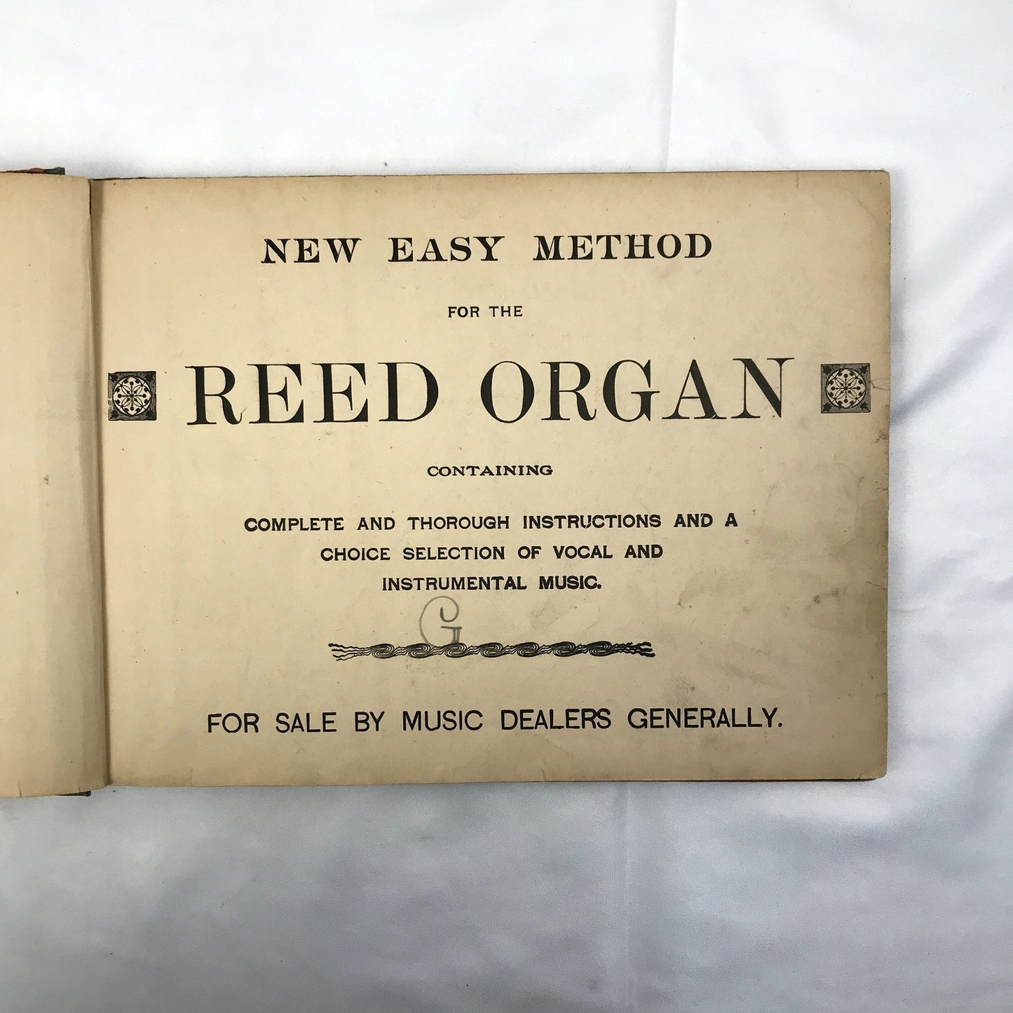 Easy Dollar Organ Method Hardcover Music Book 1892 by Wiley B Allen