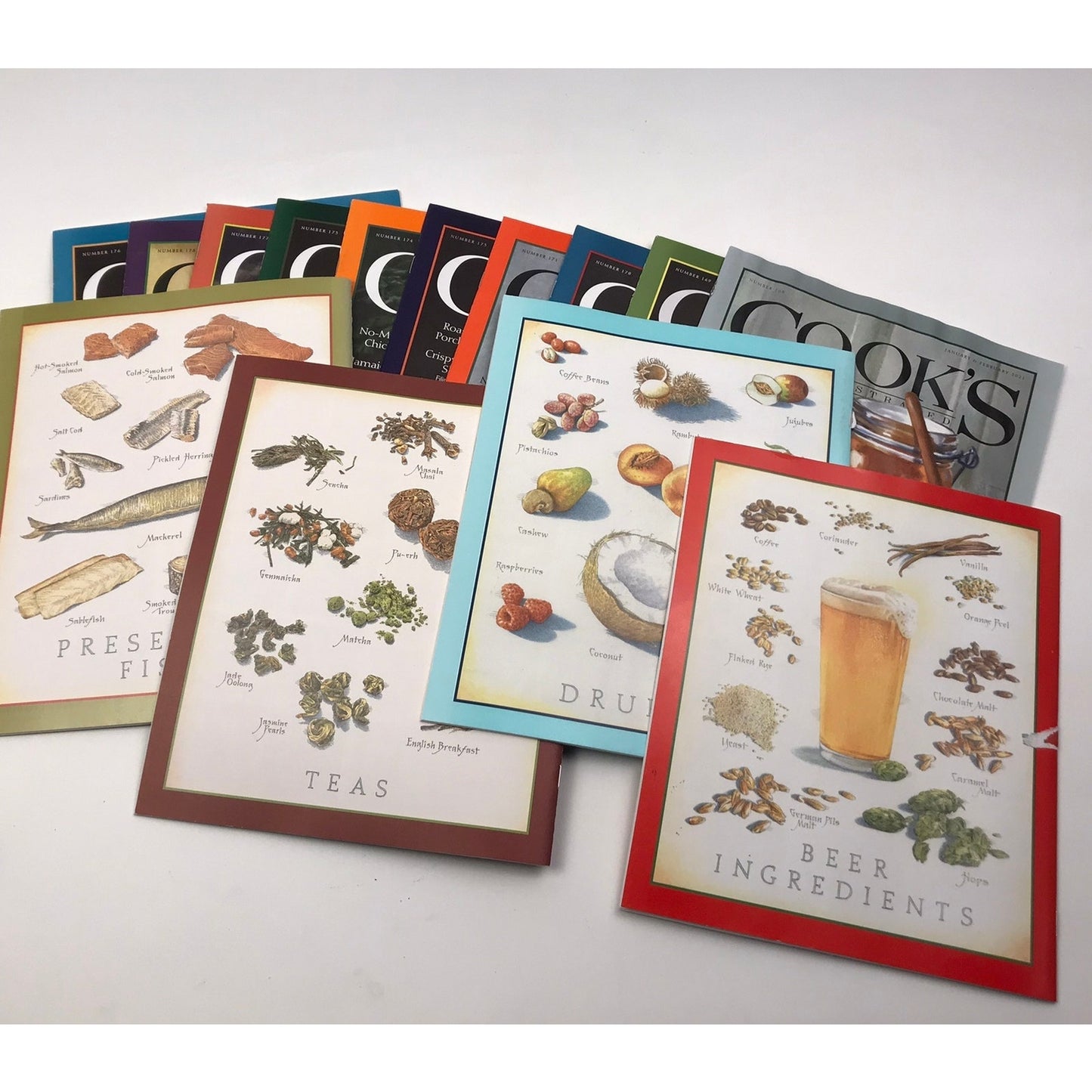 Cook's Illustrated Lot of 34 English Paperback Magazines Recipes Meals Nutrition