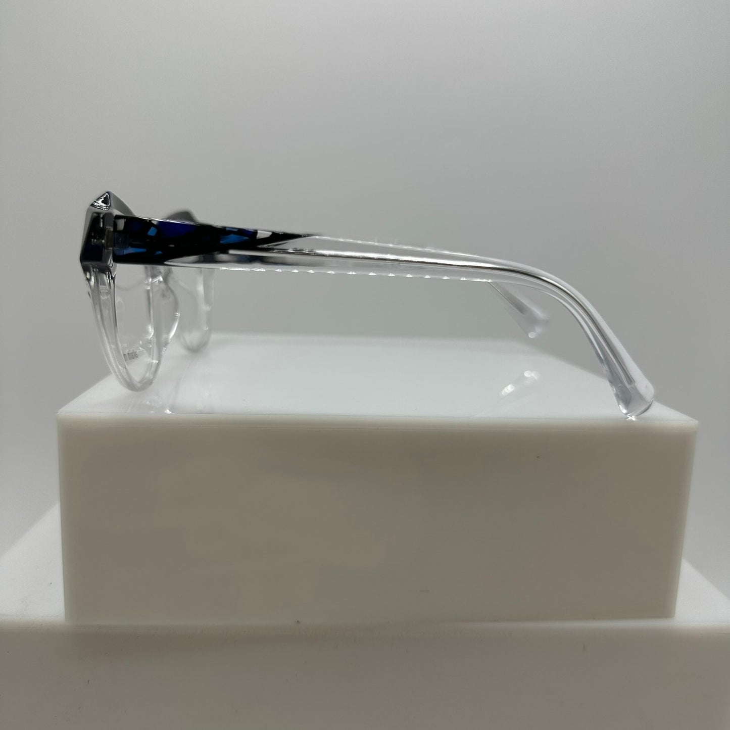 Alain Mikli A03153 003 Crystal Black Mosaic Blue Womens Cat Eye Frames 53-16-140