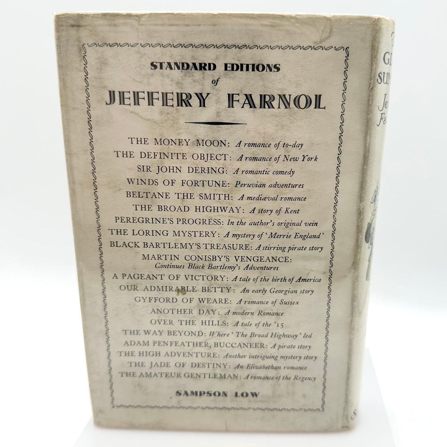 The Glad Summer By Jeffery Farnol 1951 English Hardcover Book with Dust Jacket