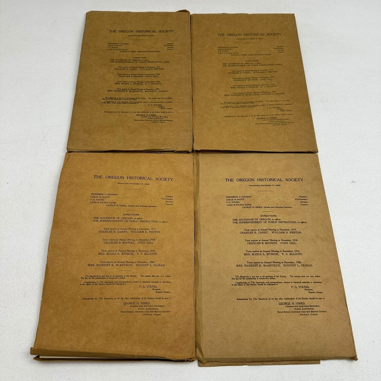 Oregon Historical Society Quarterly 1917-1924 PNW History Journals 32 Volumes