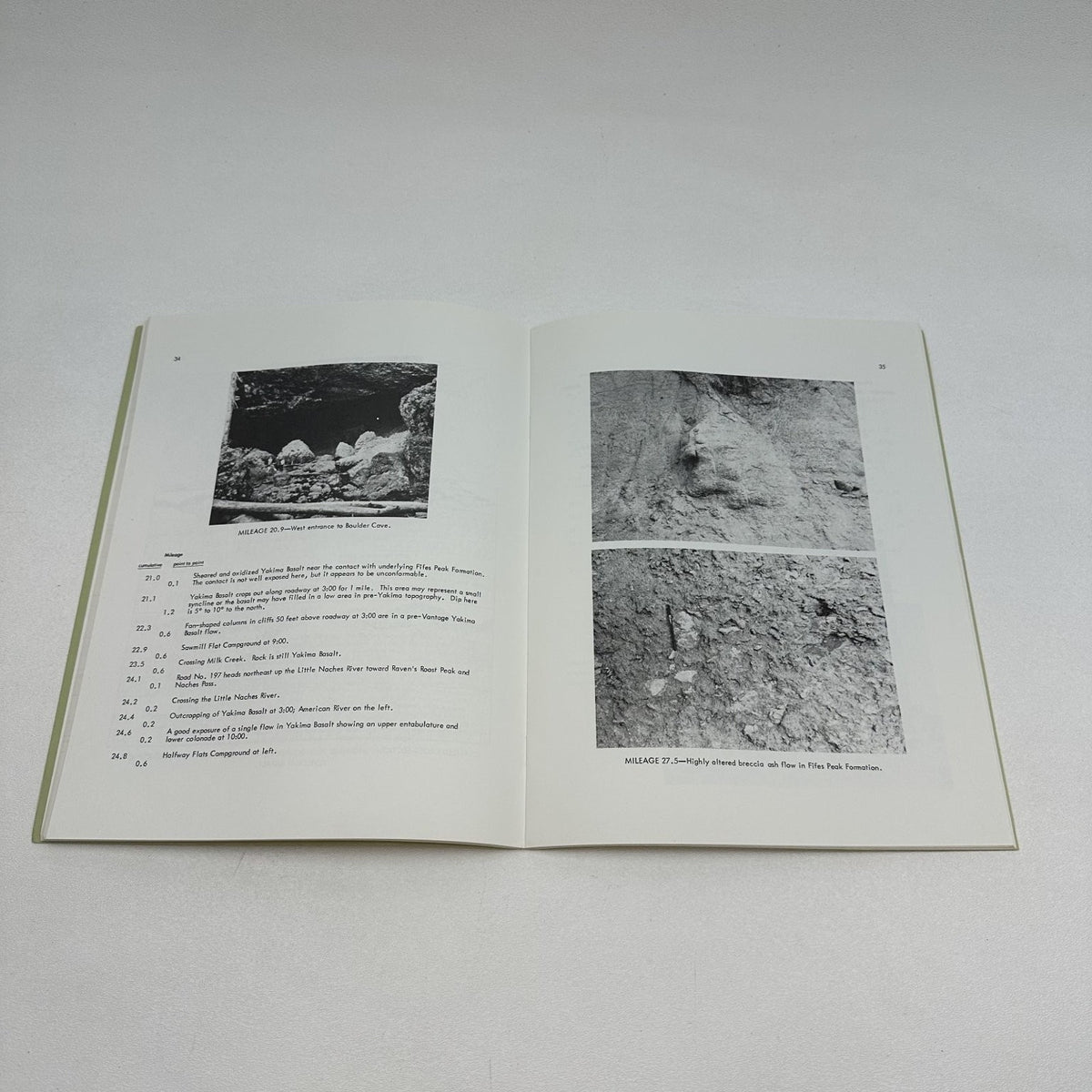 Geologic Road Log Chinook White Pass Ellensburg Yakima Highways Campbell 1975 WA