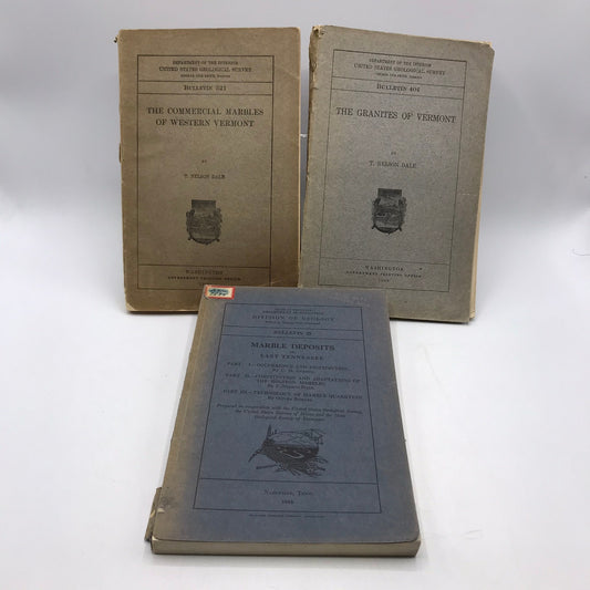 United States Geological Survey Bulletins Lot Vermont Tennessee Marble Granite