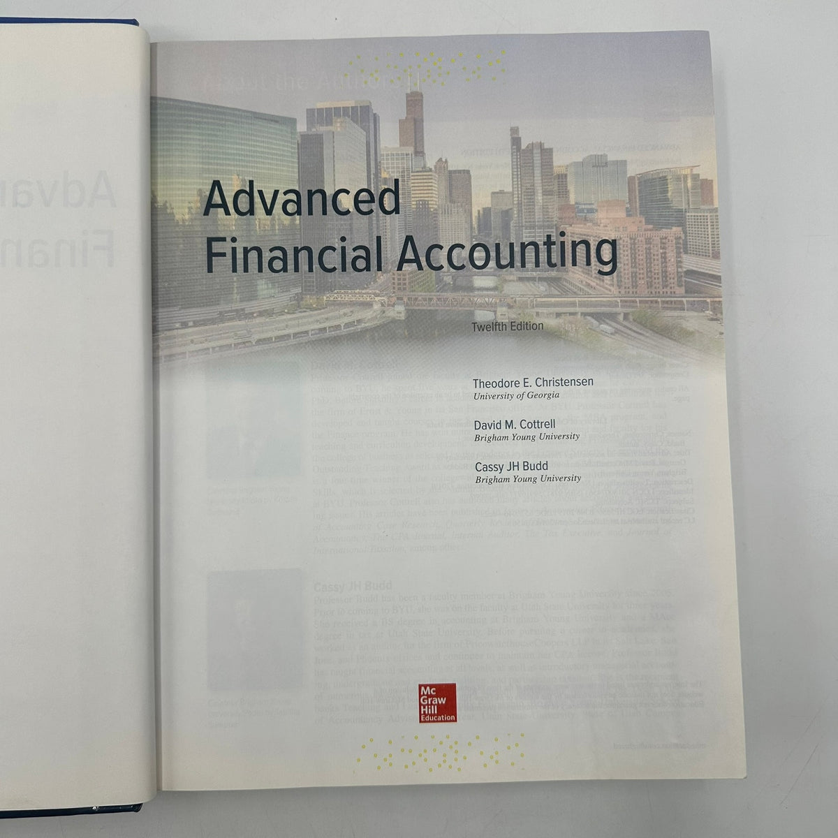 Advanced Financial Accounting Christensen Cottrell Budd 12th Edition Business