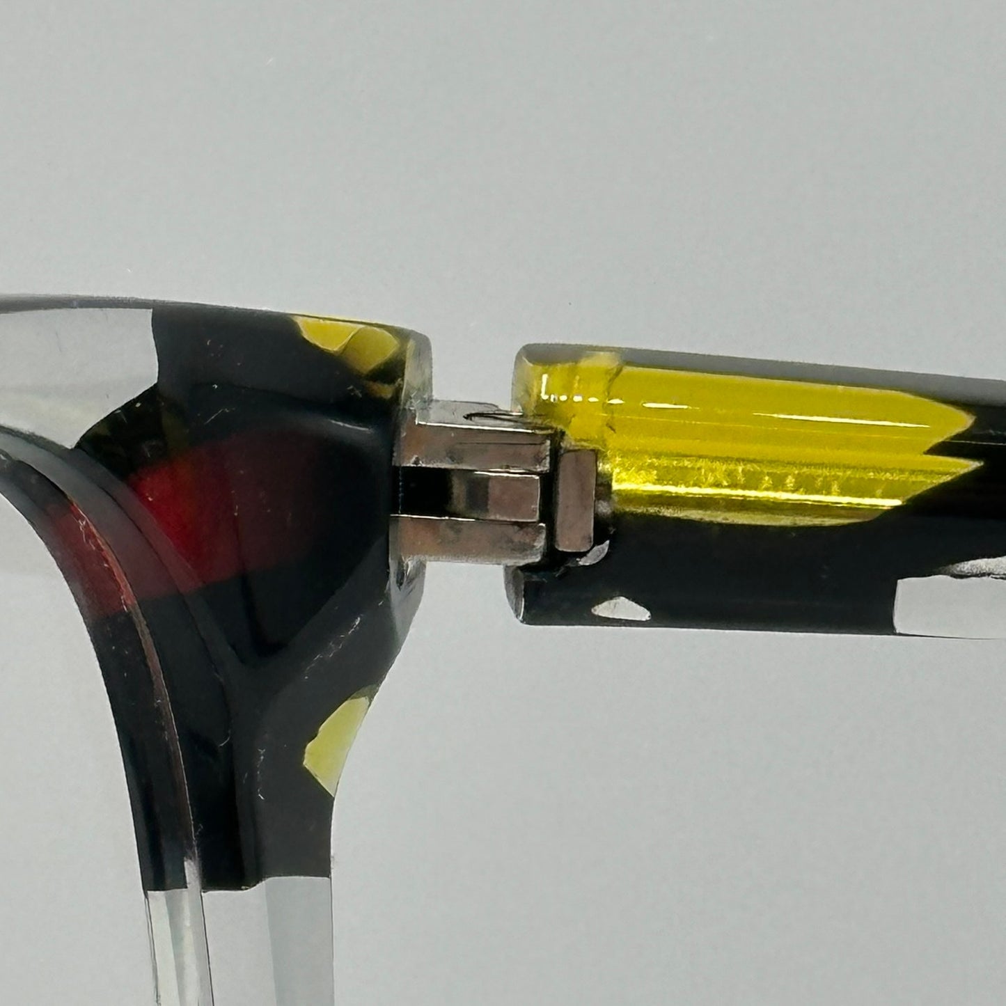 Alain Mikli A03063 006 Red Yellow Stained Glass Black Clear Womens 49-19-140
