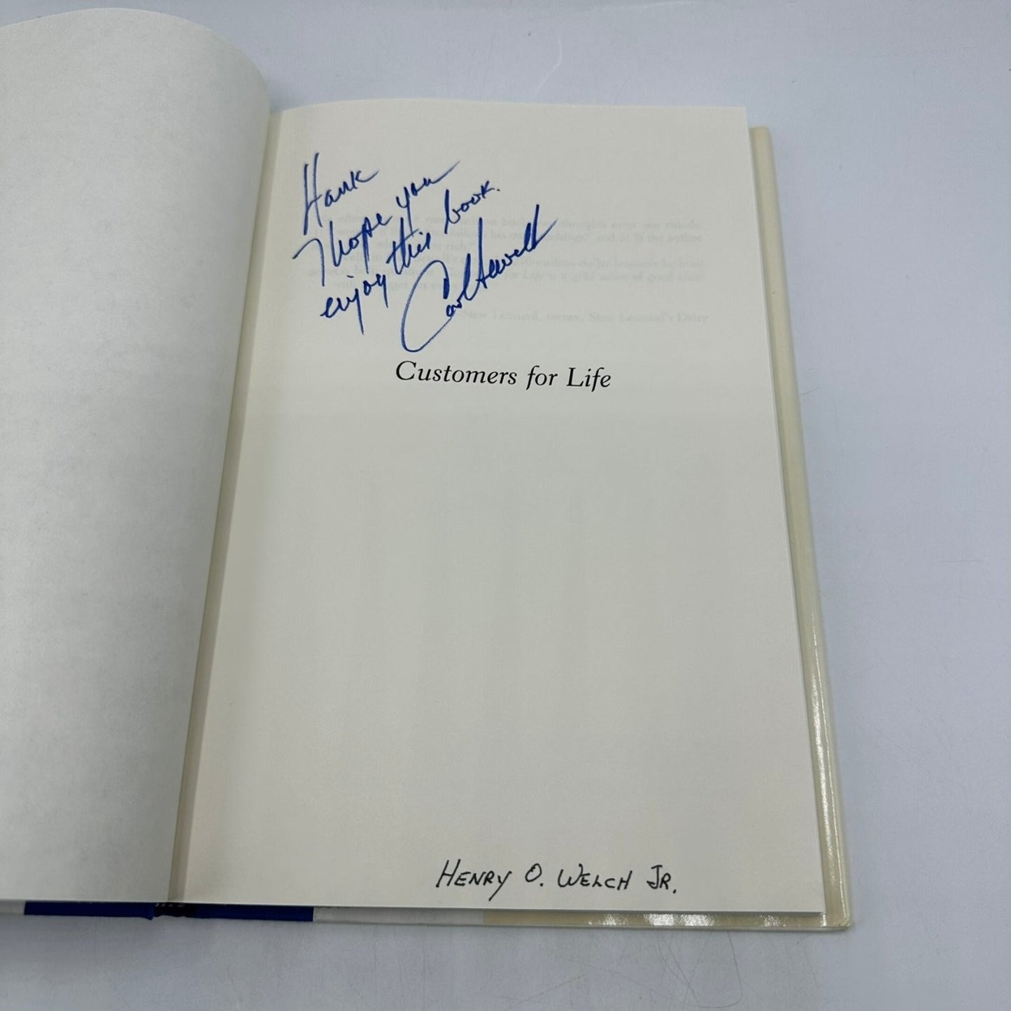 Customers for Life Carl Sewell 1990 First Edition Signed Business