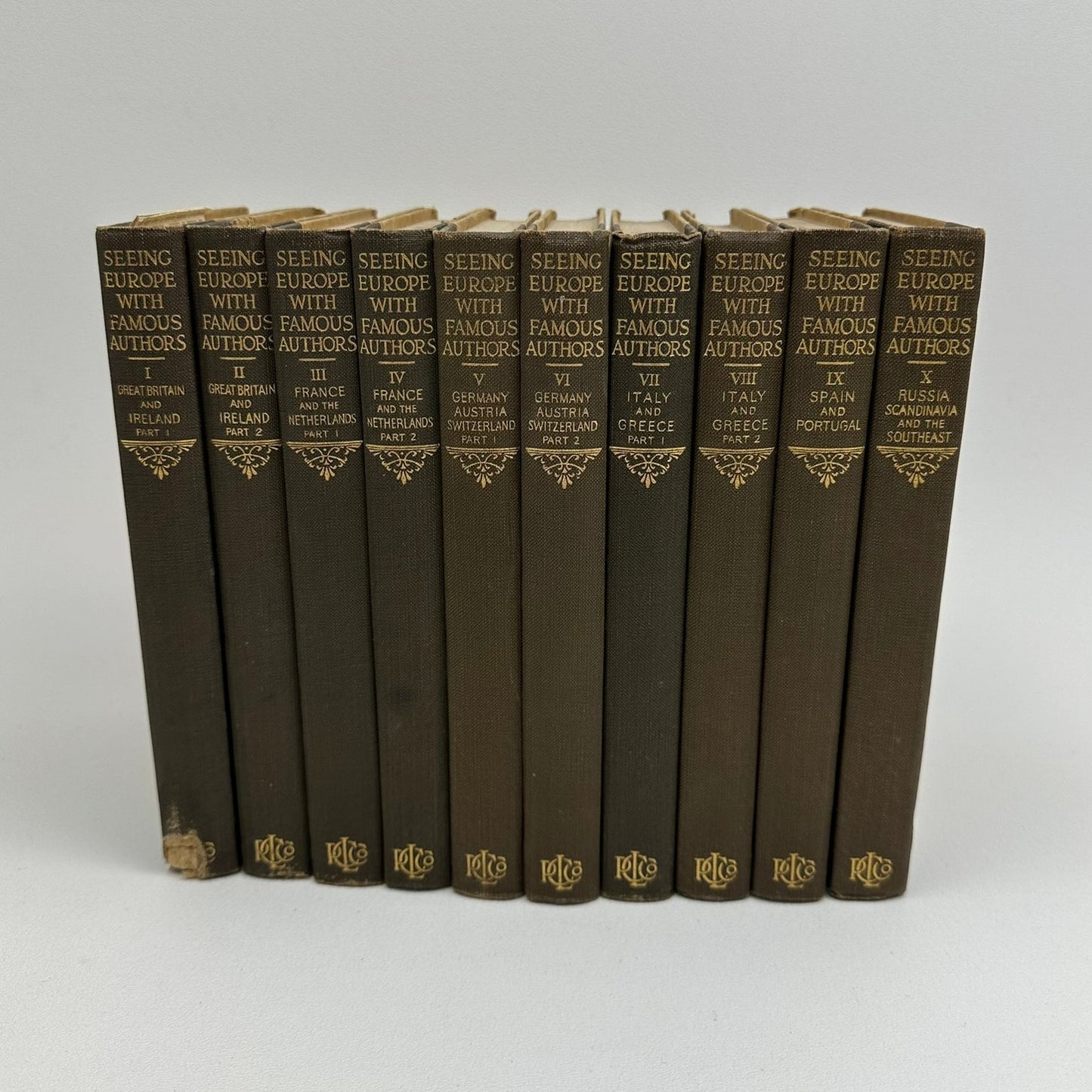 Seeing Europe with Famous Authors Complete 10 Volumes Literary Collection 1914