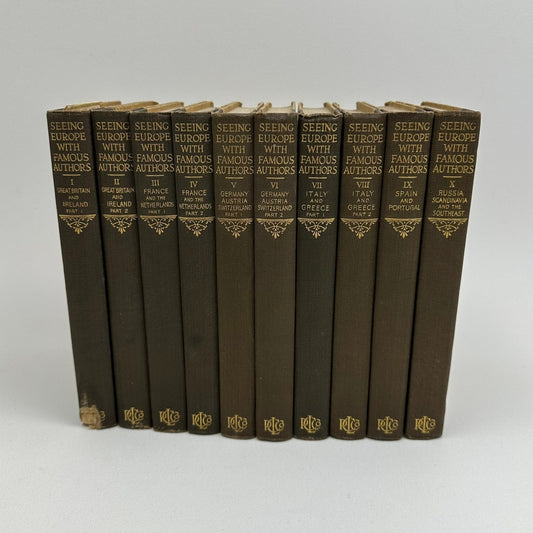 Seeing Europe with Famous Authors Complete 10 Volumes Literary Collection 1914