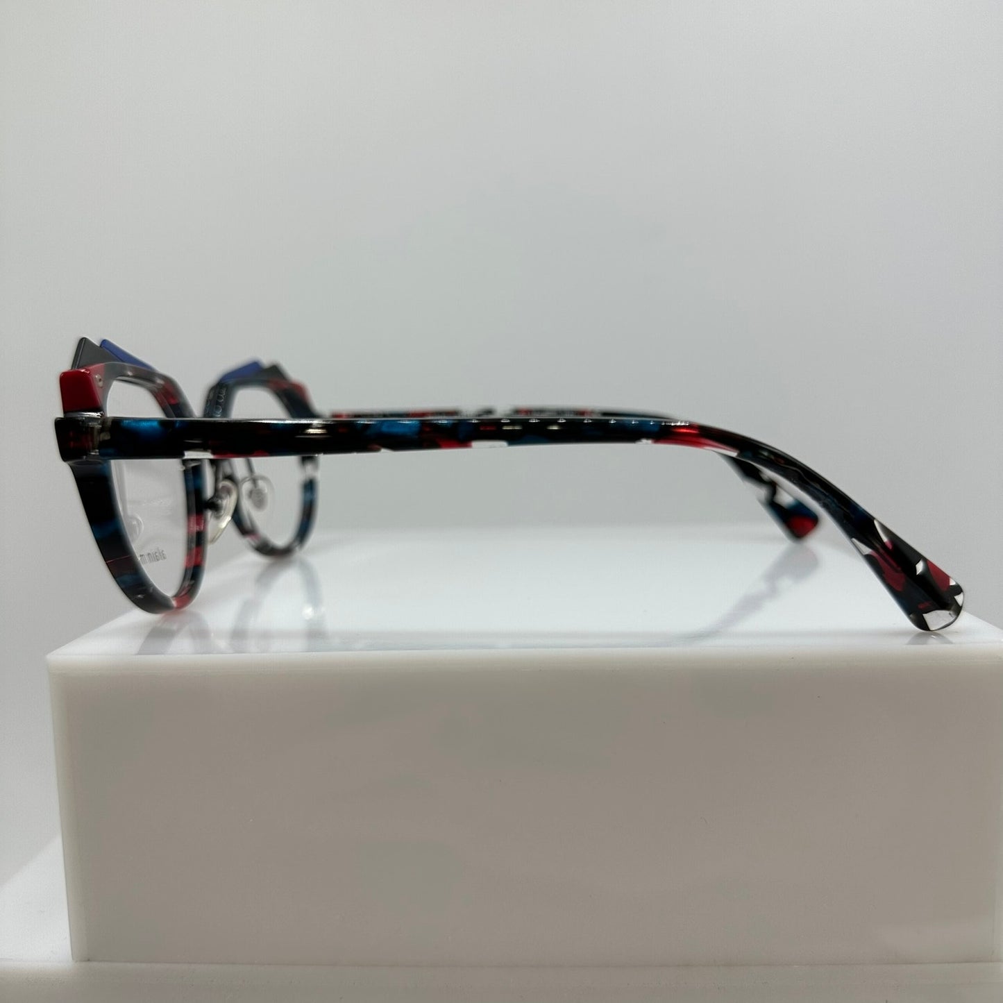 Alain Mikli Bellevista A03144 003 Mosaic Red Blue Black Oval Frame 49-18-145