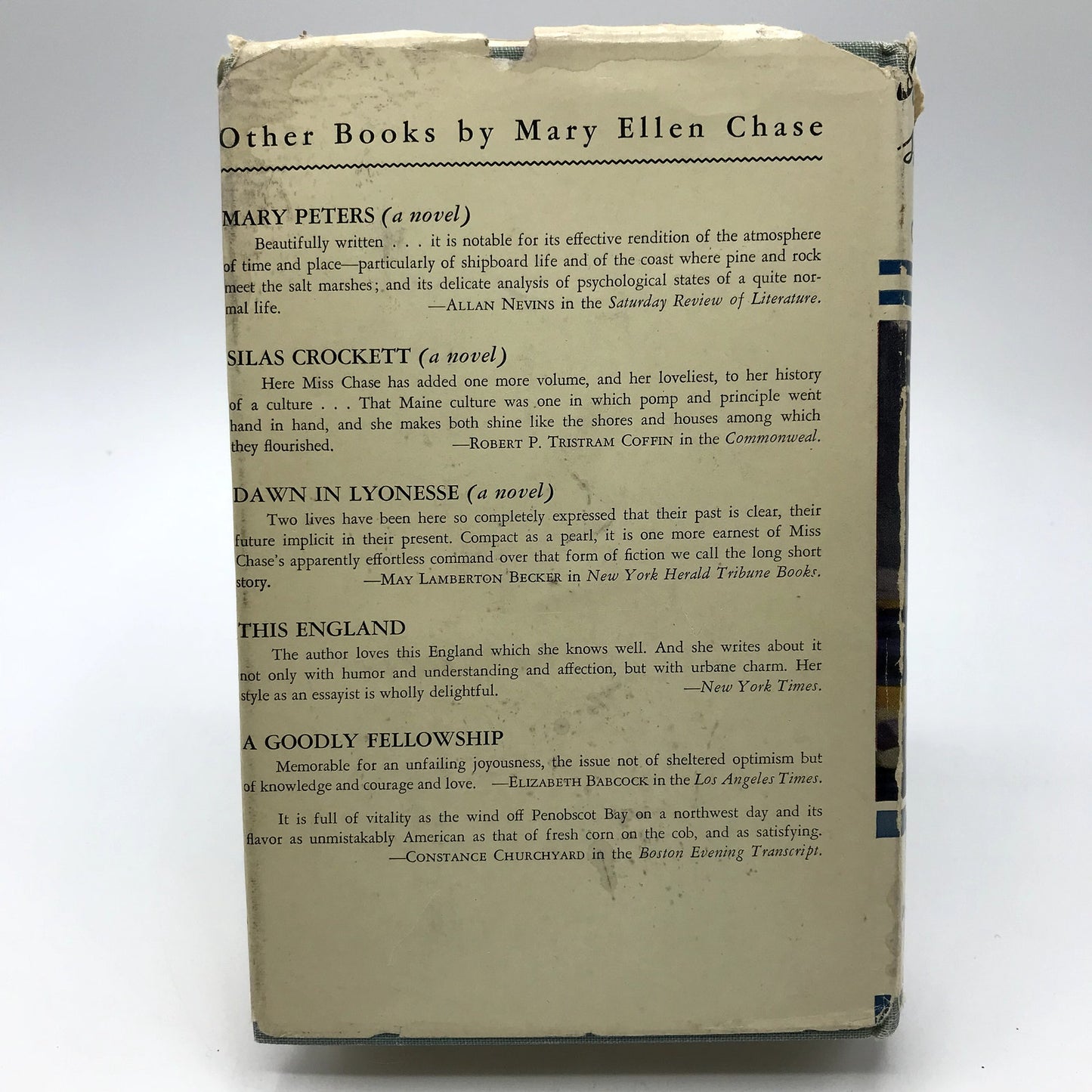 Windswept Signed Hardcover Book Historical Novel by Mary Ellen Chase 1954