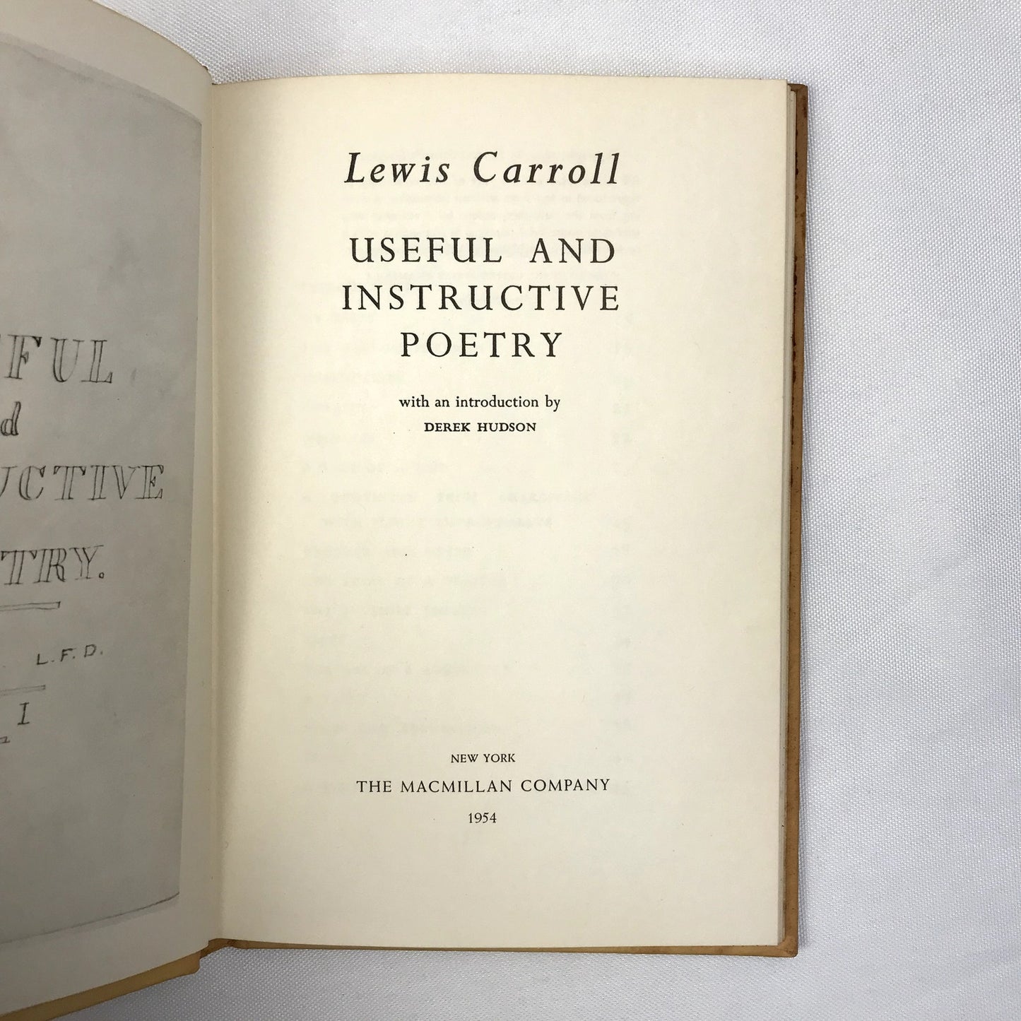 Useful and Instructive Poetry Hardcover Book Lewis Carroll 1954 First Printing