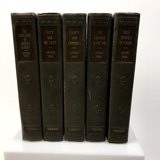 The Works of Arthur Train Lot of 5 True Crime & Legal Thriller Hardcovers 1st Ed