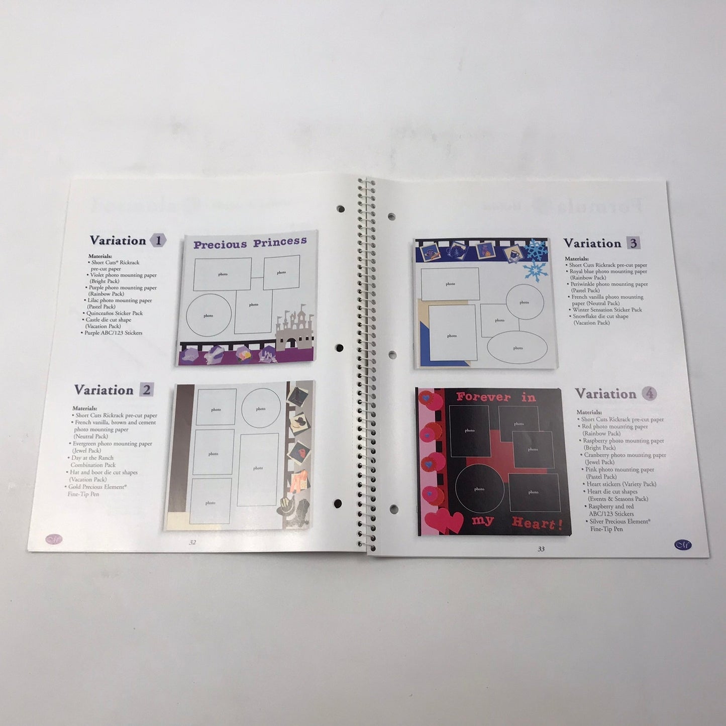 Creative Memories Collection Lot of 7 Fast Formulas Scrapbooking Layout Methods