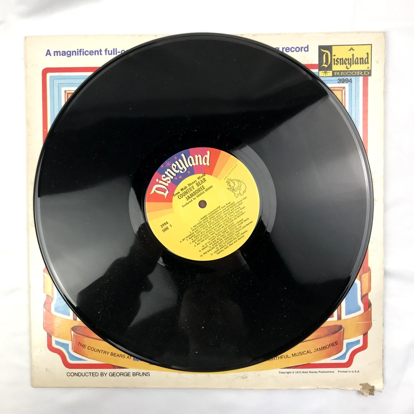 Original Soundtrack From Walt Disney World's Country Bear Jamboree LP Vinyl 1972