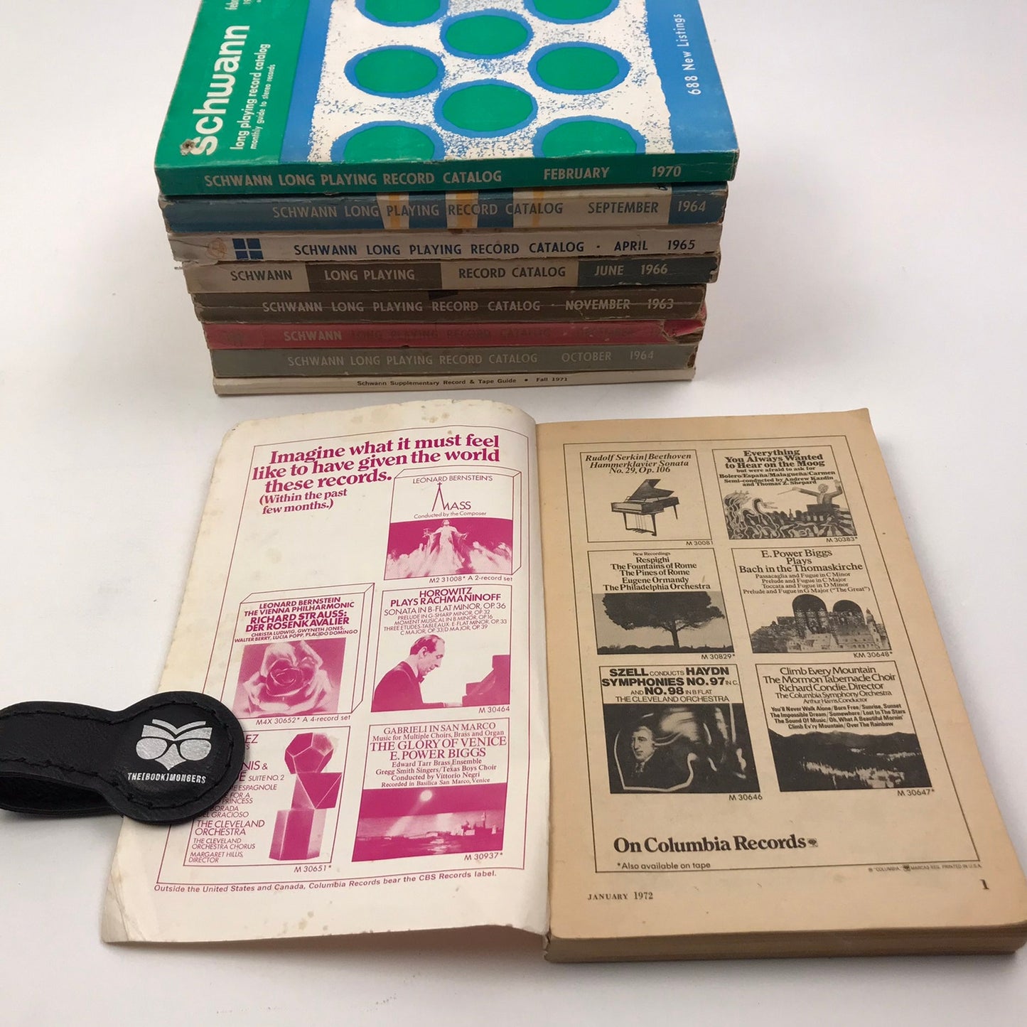 Schwann Long Playing Record Catalogs & Tape Guide Lot of 9 Illustrated Paperback