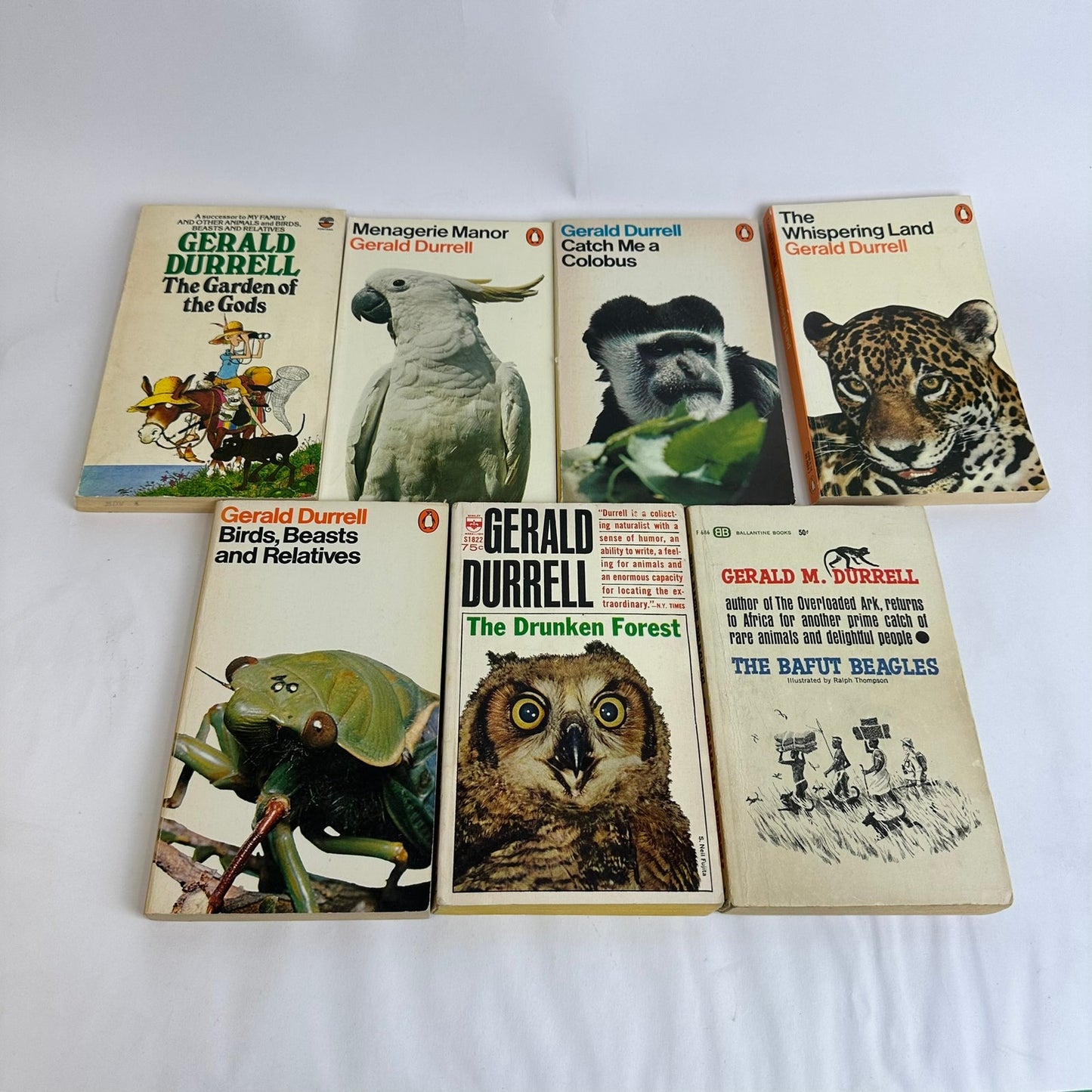 Gerald Durrell Lawrence Durrell Lot of 18 Animals Biography Nature Conservation