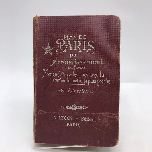 Plan de Paris par Arrondissement Pocket Guide Tourism Maps Travel Geography