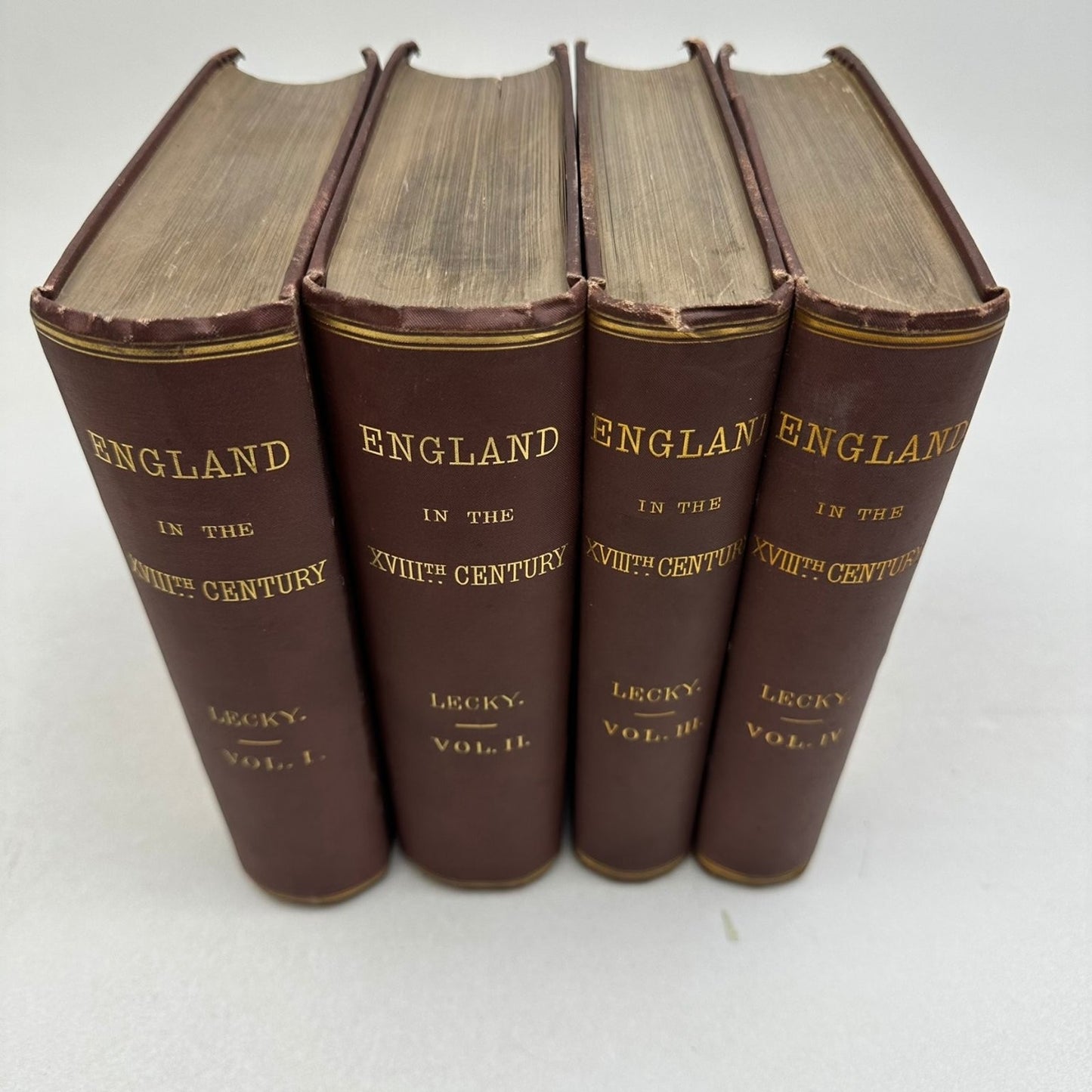 England in the XVIIIth Century Lecky History 4 Volume Set British Empire 1878
