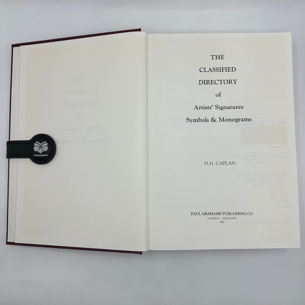 The Classified Directory Artists' Signatures, Symbols & Monograms H.H. Caplan