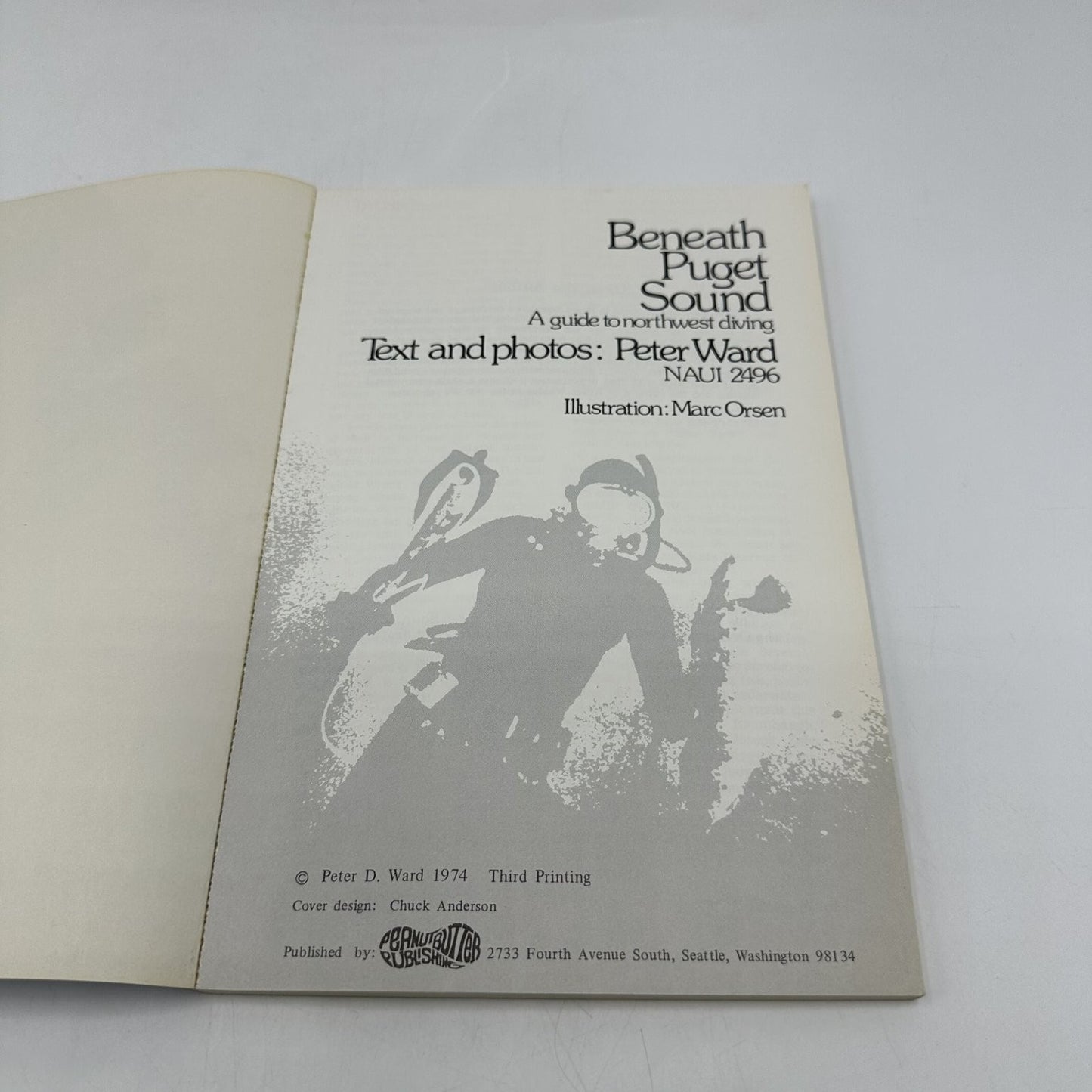 Beneath Puget Sound Peter Ward 1974 Third Printing Northwest Diving Guide