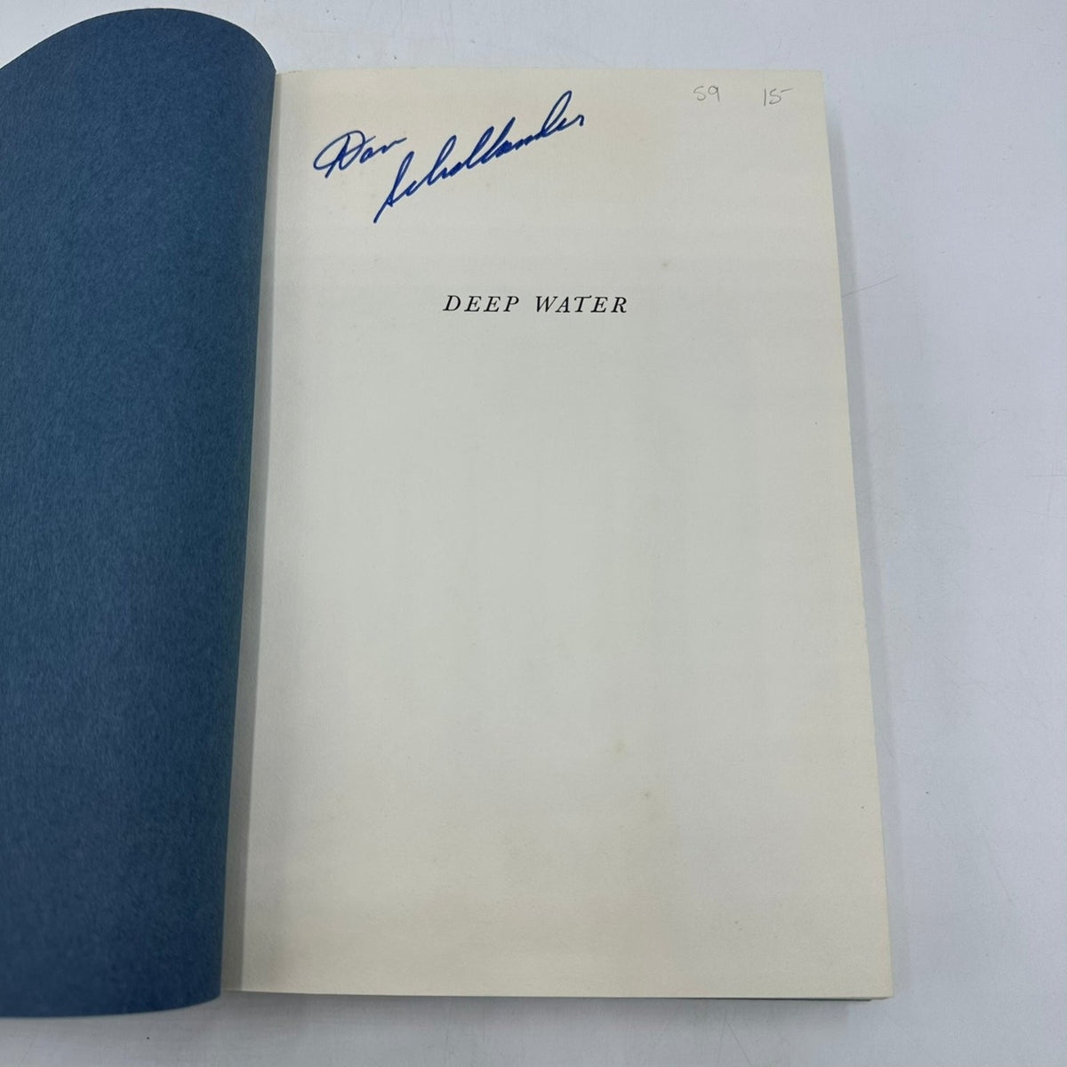 Deep Water Don Schollander Duke Savage SIGNED 1971 First Edition Olympic Sport