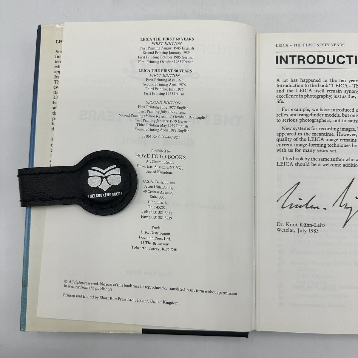 Leica The First Sixty Years by G. Rogliatti Hove Foto Books 1985 Cameras