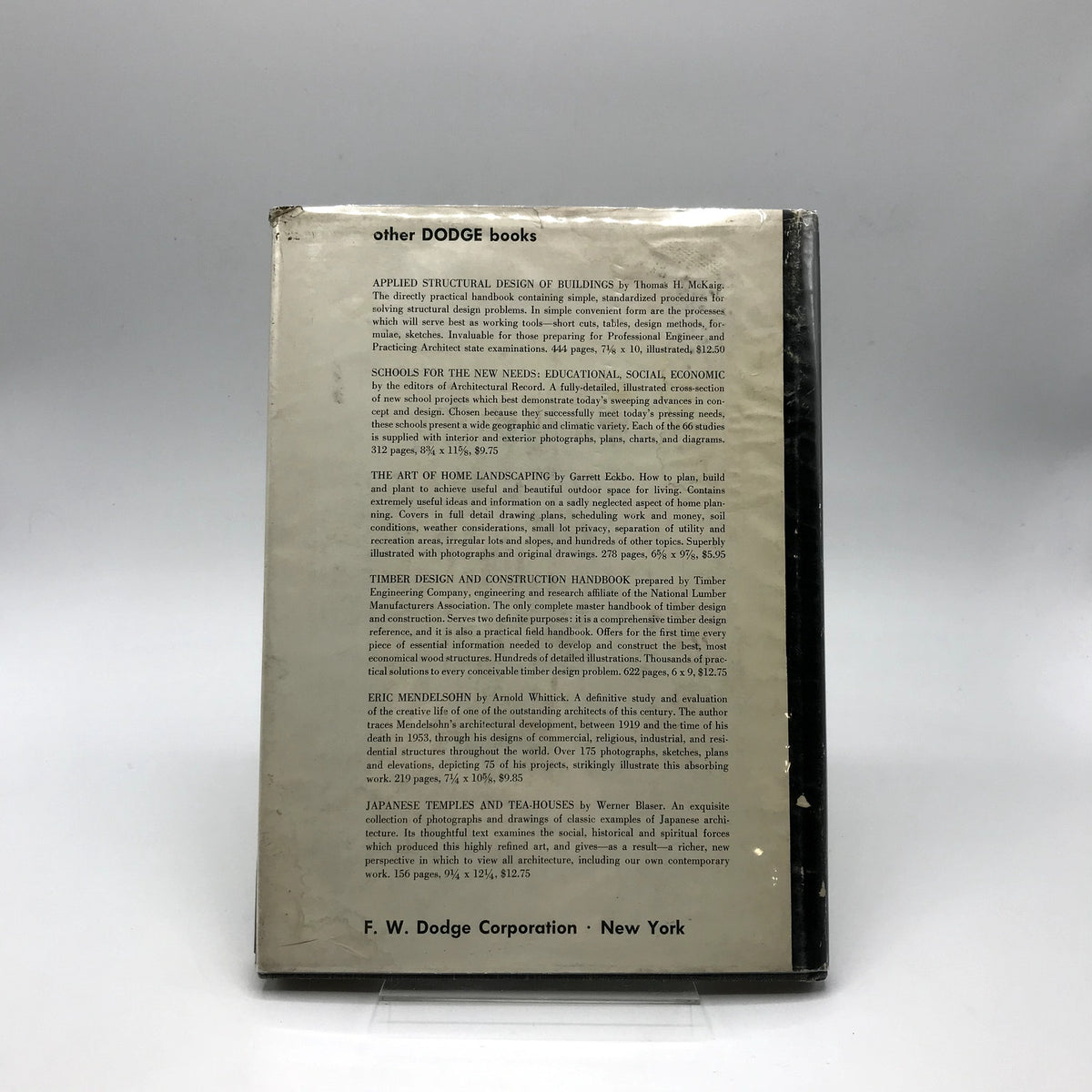 Structures by Pier Luigi Nervi 1956 1st Edition Hardcover F.W. Dodge Corporation