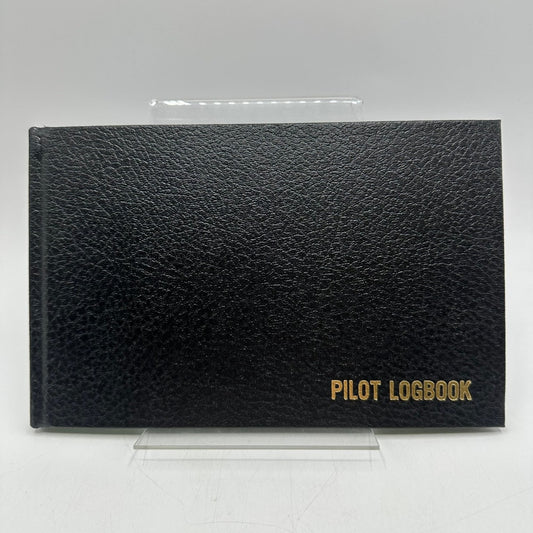 Pilot Logbook Jeppesen 1977 Vintage Aviation Flight Record Black Hardcover