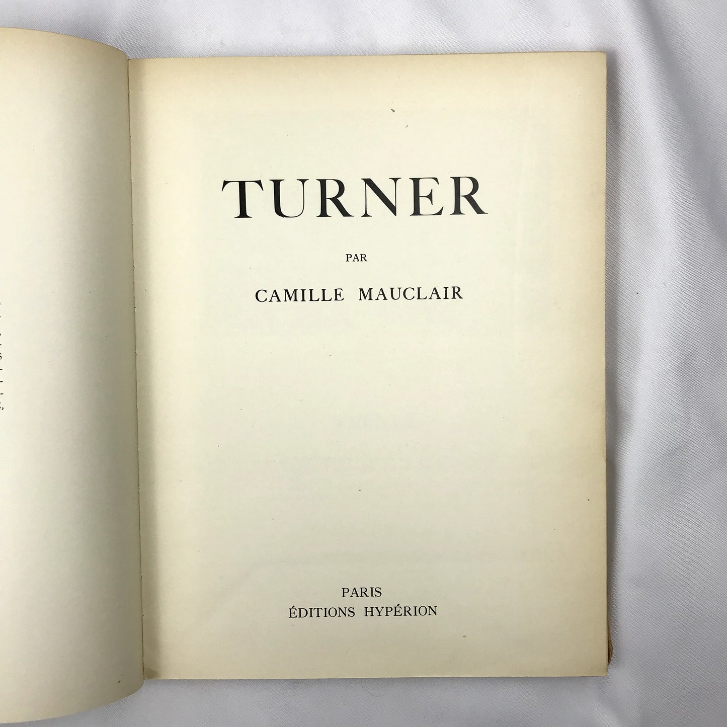 Turner Camille Mauclair Art History Biography Landscape Painting French 1939