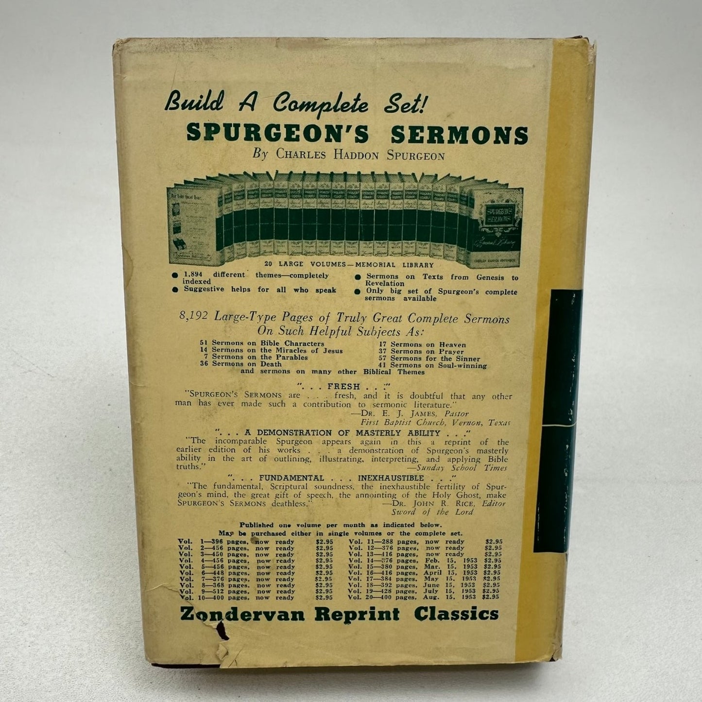Spurgeon's Sermons Memorial Library Vol 13 Charles Spurgeon 1953 Zondervan