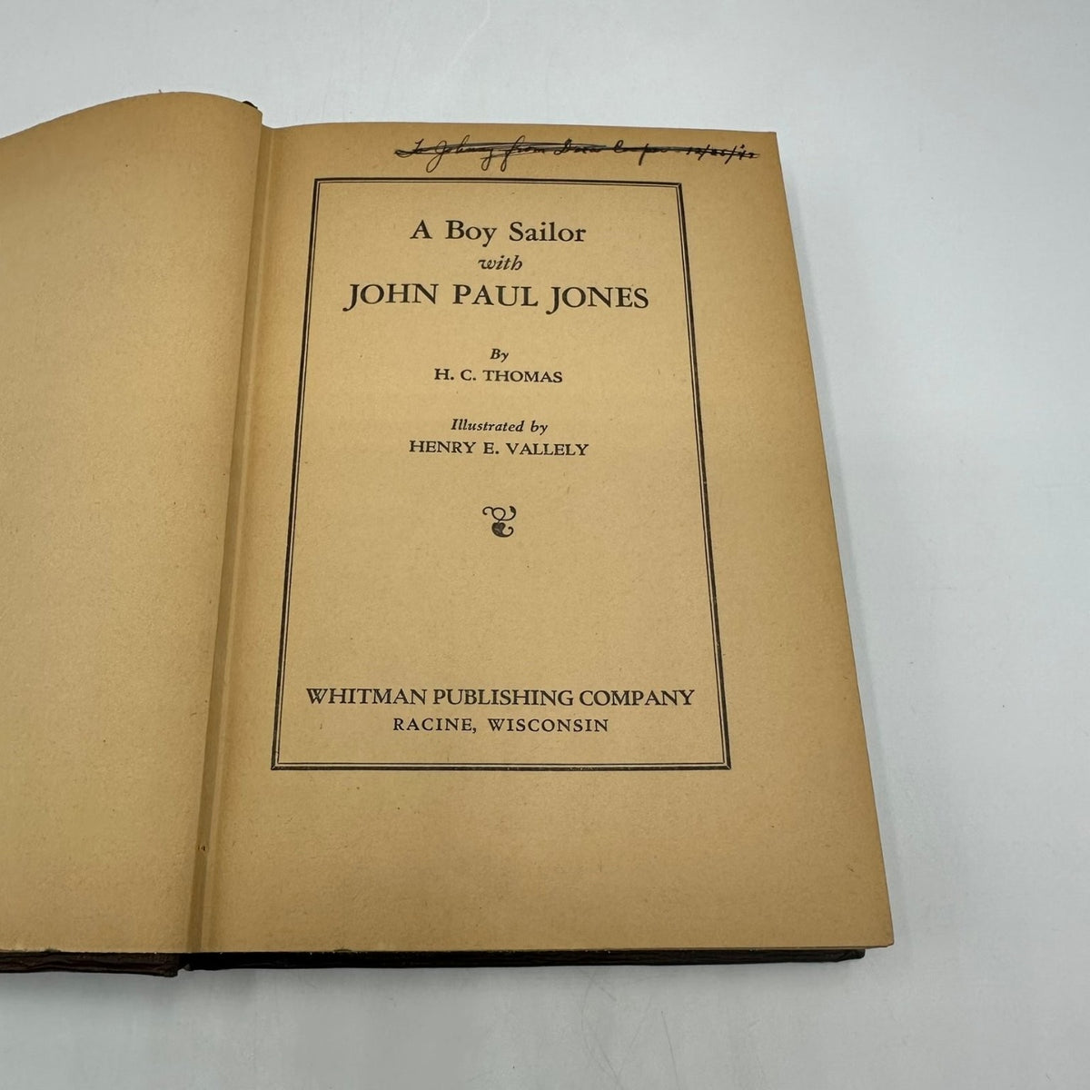 A Boy Sailor with John Paul Jones H. C. Thomas 1946 Illustrated Whitman