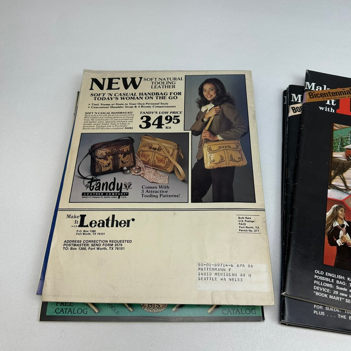 Make It with Leather Magazine April-May 1975 Tandy Leather Craftsman Vintage