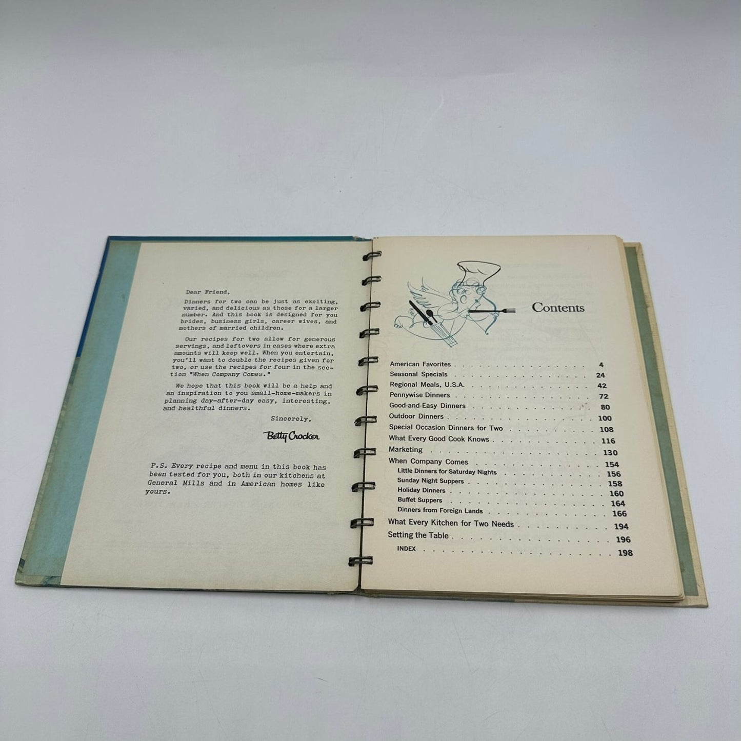 Betty Crocker's Dinner for Two Cookbook 1958 1st Edition Charles Harper MCM